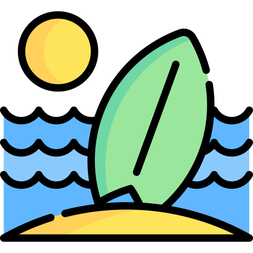 Surfing Special Lineal color icon