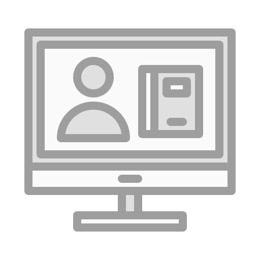 Online learning Generic Grey icon