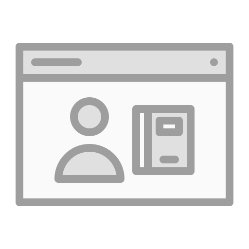 Online learning Generic Grey icon