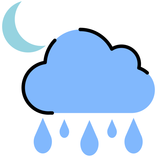 夜の雨 Generic Outline Color icon