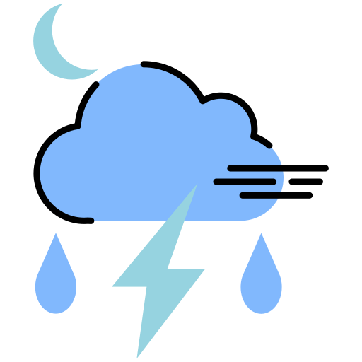 夜の雨 Generic Outline Color icon