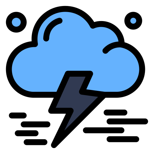 Storm Flatart Icons Lineal Color icon