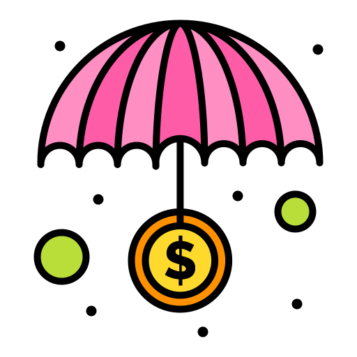 Umbrella Flatart Icons Lineal Color icon