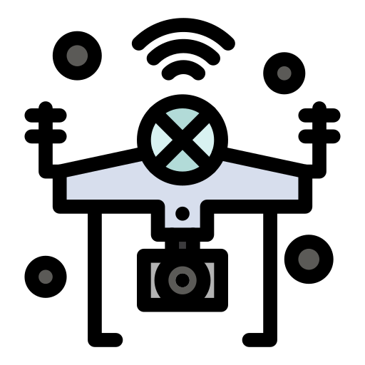 Drone Flatart Icons Lineal Color icon