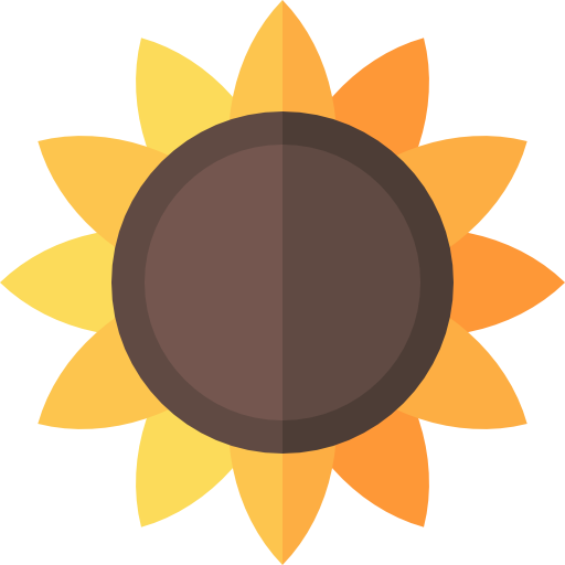 zonnebloem Basic Straight Flat icoon