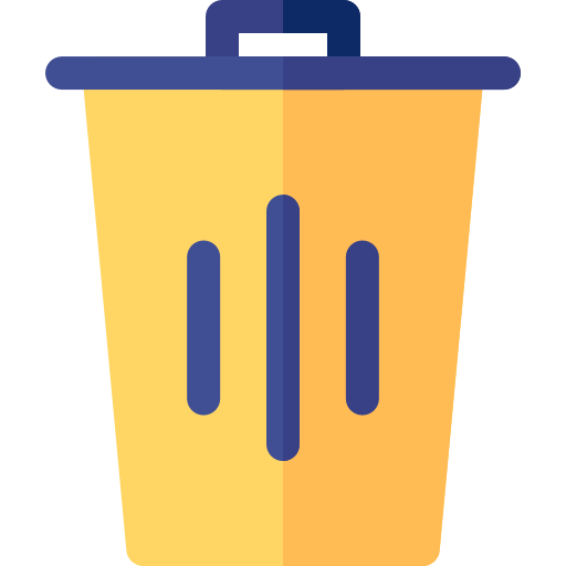afval Basic Rounded Flat icoon