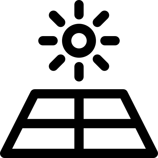 pannello solare Basic Rounded Lineal icona