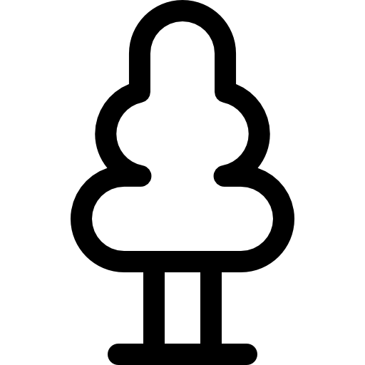 Árbol Basic Rounded Lineal icono