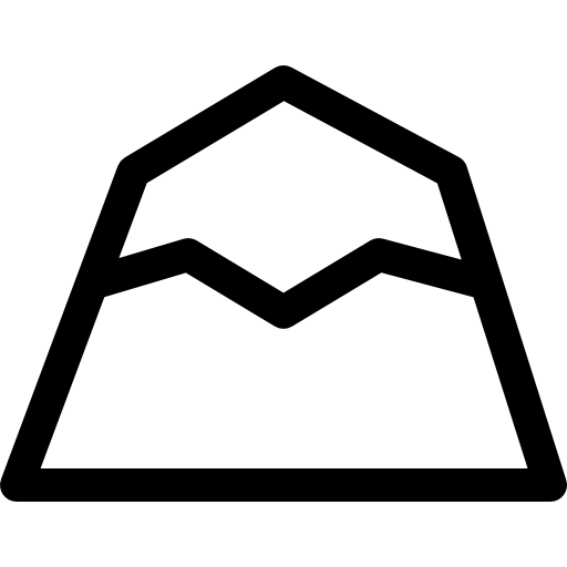 montagna Basic Rounded Lineal icona