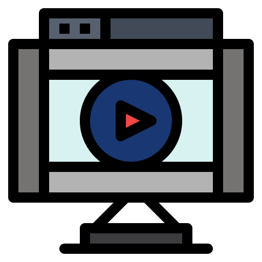video Flatart Icons Lineal Color icona