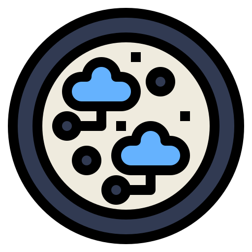wolke Flatart Icons Lineal Color icon
