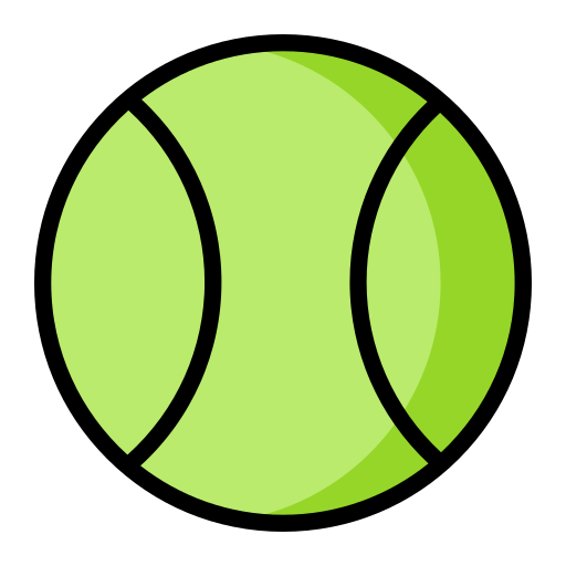 pelota de tenis Generic Outline Color icono
