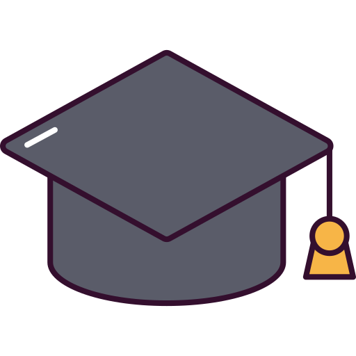 Graduate hat Generic Outline Color icon