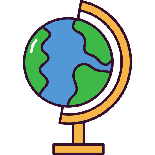 Globe earth Generic Outline Color icon