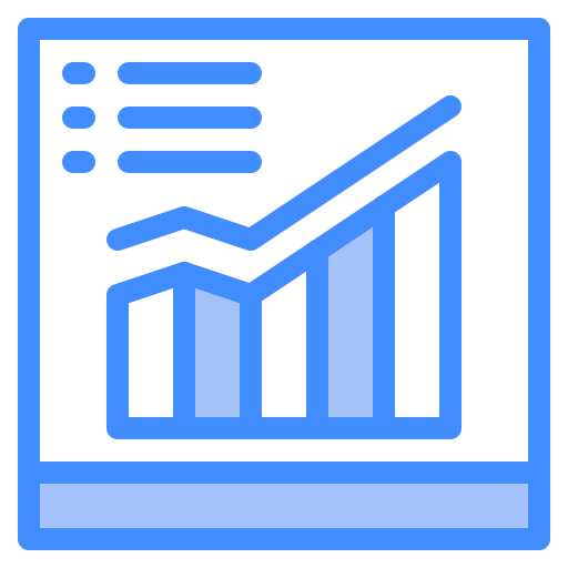 gráfico de negocios Generic Blue icono