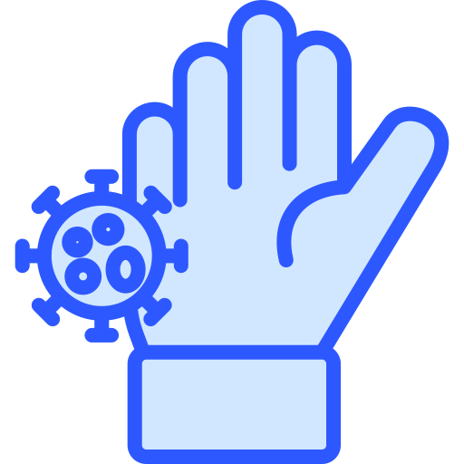 vieze handen Generic Blue icoon