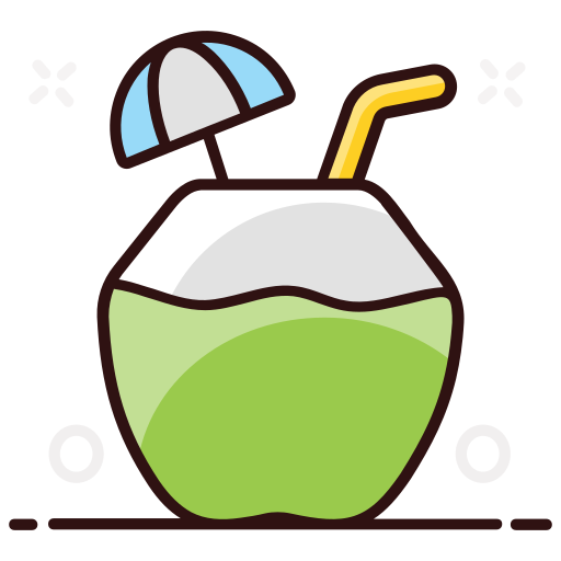 boisson à la noix de coco Generic Outline Color Icône