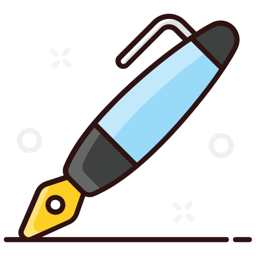 Перьевая ручка Generic Outline Color иконка