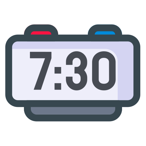 Digital alarm clock Generic Outline Color icon