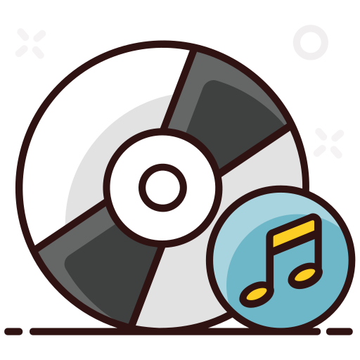 音楽ディスク Generic Outline Color icon