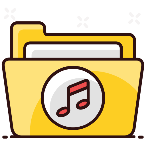 folder muzyczny Generic Outline Color ikona