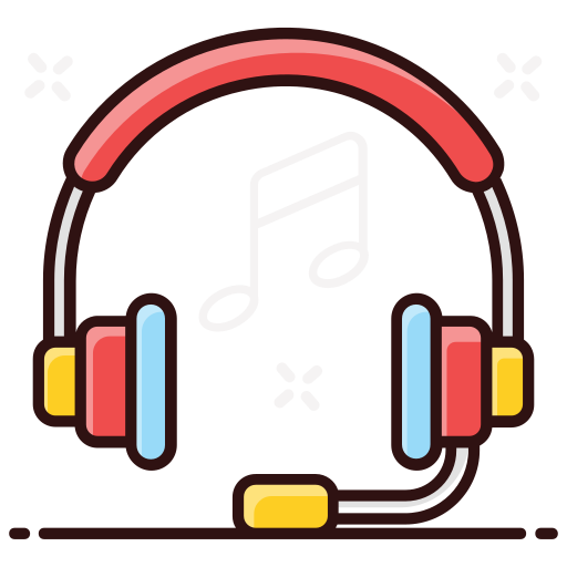 音楽ヘッドフォン Generic Outline Color icon