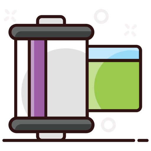 Film roll Generic Outline Color icon