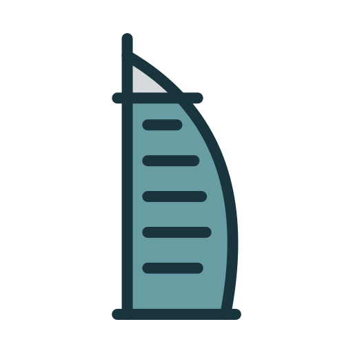 burj khalifa Generic Outline Color icon