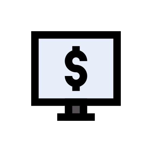 monitor Vector Stall Lineal Color icon