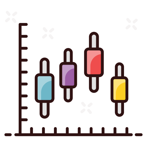 grafico a candele Generic Outline Color icona