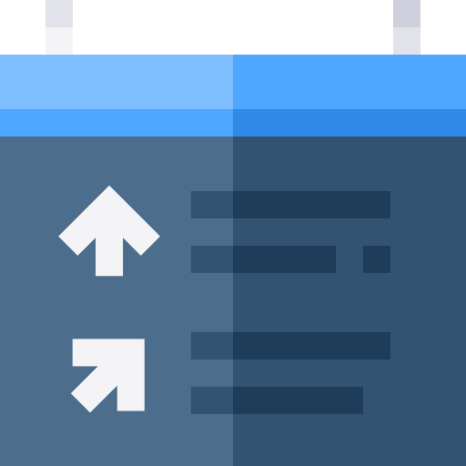 방향 표시 Basic Straight Flat icon