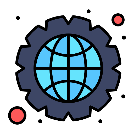 Gear Generic Thin Outline Color icon