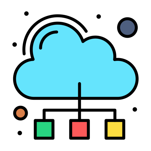 Cloud computing Generic Thin Outline Color icon