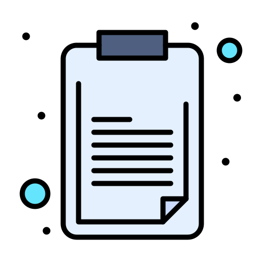 Clipboard Generic Thin Outline Color icon