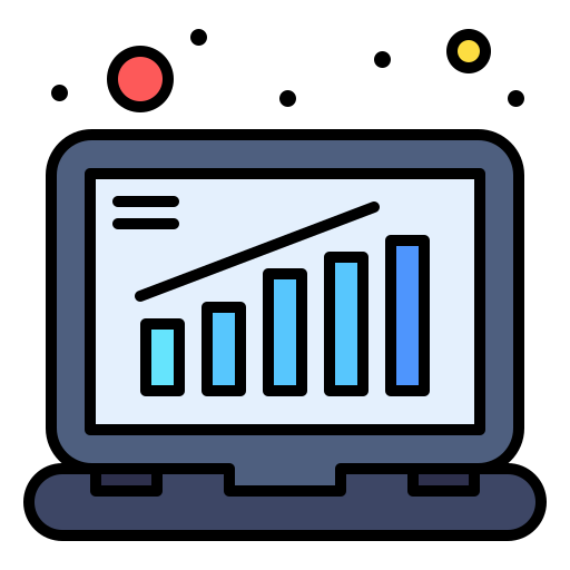 Graph Generic Thin Outline Color icon