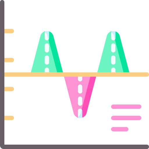 Wave chart Special Flat icon