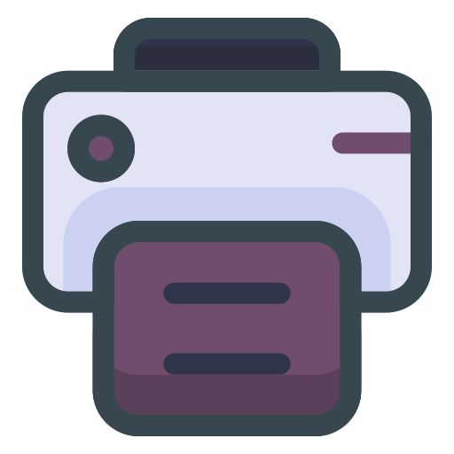 máquina impresora Generic Outline Color icono
