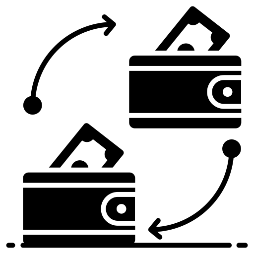 transfer pieniędzy Generic Glyph ikona