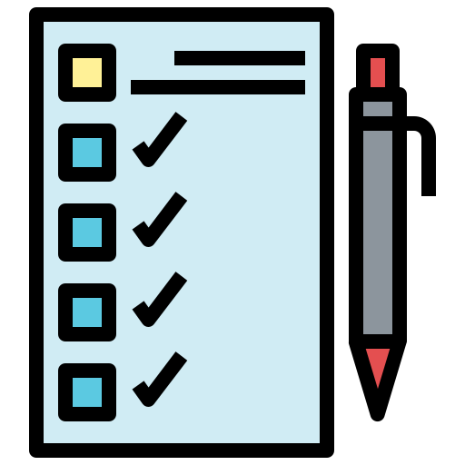 lista de verificación Generic Outline Color icono