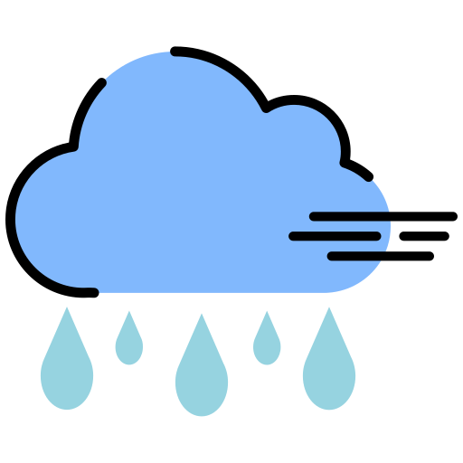 雨 Generic Outline Color icon