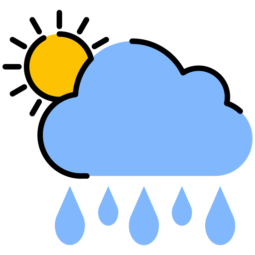 regnerischen tag Generic Outline Color icon