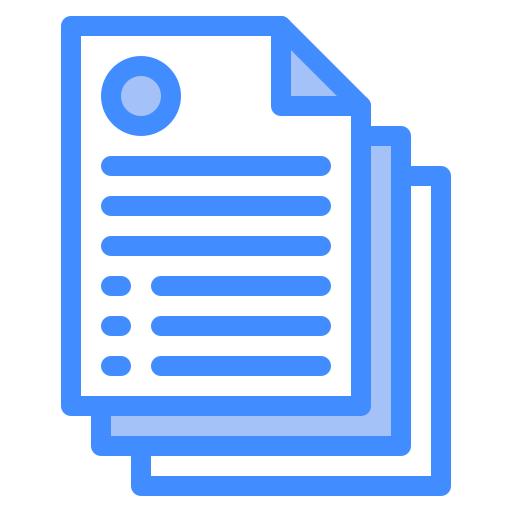 서류 Generic Blue icon