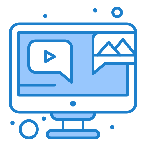 Online video Generic Blue icon