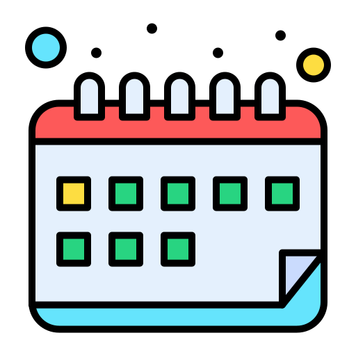 calendrier Generic Thin Outline Color Icône