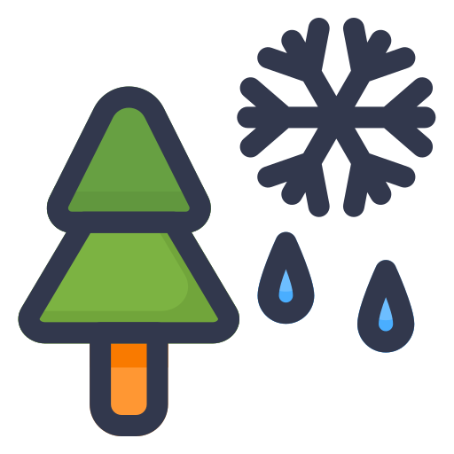 Árbol de invierno Generic Outline Color icono