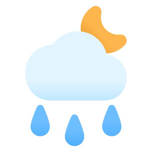 Night rain Generic Flat Gradient icon