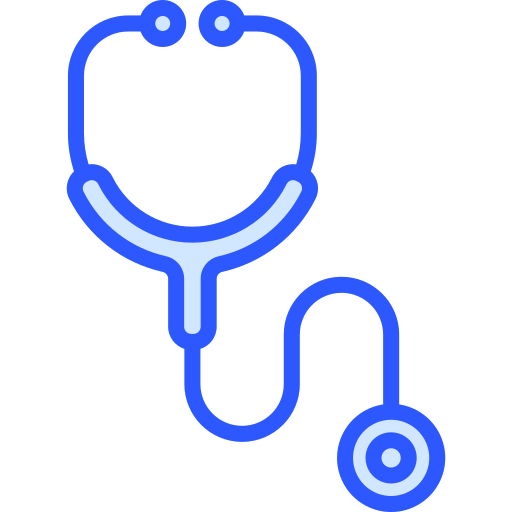 stethoscoop Generic Blue icoon