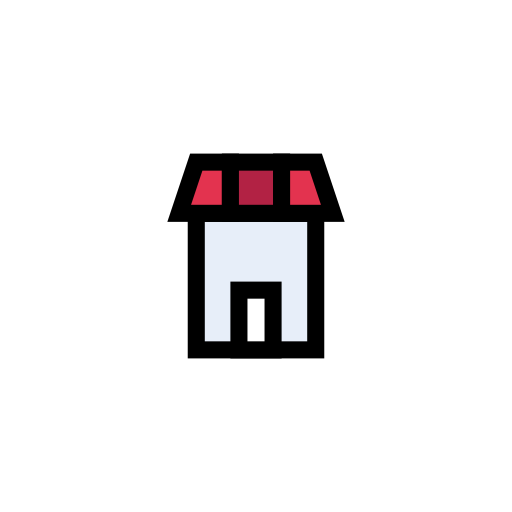 casa Vector Stall Lineal Color icono