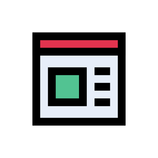 sitio web Vector Stall Lineal Color icono