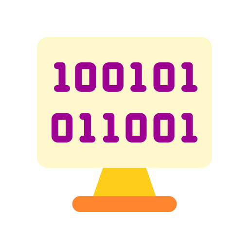 código binario Good Ware Flat icono
